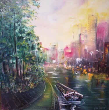 Painting titled "Douce solitude" by Hubert De Guyon, Original Artwork, Oil