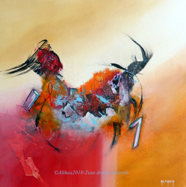 Peinture intitulée "Jeux de 7" par Althea, Œuvre d'art originale, Acrylique