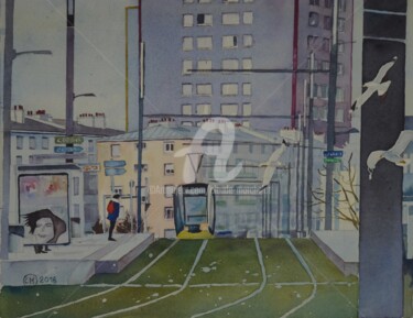 Brest, le tram, station Saint Exupéry