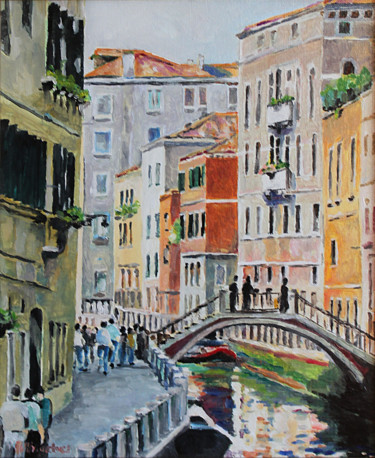 Peinture intitulée "venise" par Pascal Brachet, Œuvre d'art originale, Huile