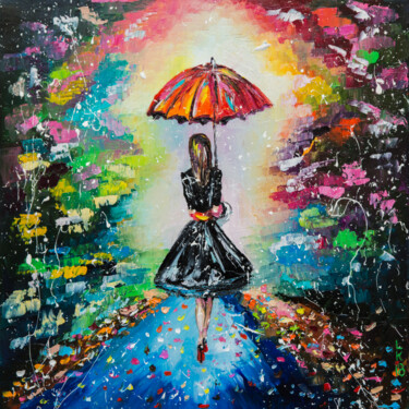 Girl with red umbrella