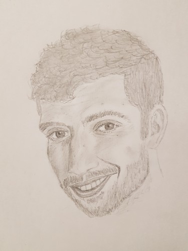 Drawing titled "Portrait.jpg" by Delphine Duprat, Original Artwork, Graphite