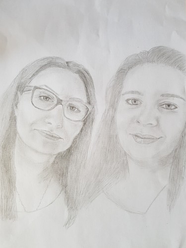 Drawing titled "Portrait.jpg" by Delphine Duprat, Original Artwork, Graphite