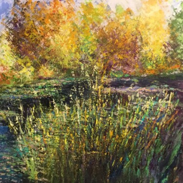 Peinture intitulée "Autour de Sommières" par Anne Vignau, Œuvre d'art originale