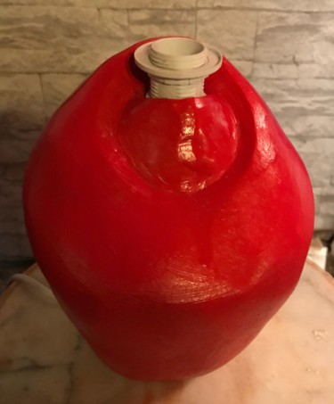 雕塑 标题为“lampe boule” 由Terredediane, 原创艺术品, 粘土