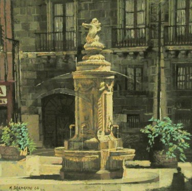 Pintura titulada "munozbernardo-44x44…" por Michel Menendez, Obra de arte original, Oleo