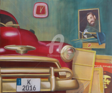 Malerei mit dem Titel "Hasta la Victoria s…" von Gabriele Roman, Original-Kunstwerk, Öl