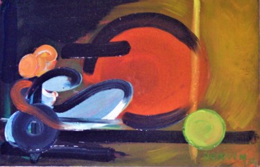 Peinture intitulée "Nu dans un paysage…" par Servin, Œuvre d'art originale, Huile