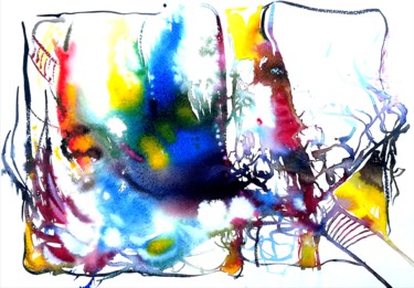 Painting titled "The journey of the…" by Frank Jooste, Original Artwork, Watercolor