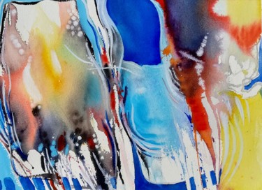 Painting titled "Blue tube" by Frank Jooste, Original Artwork