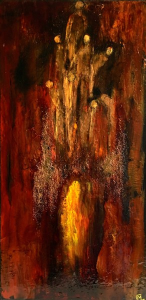 Peinture intitulée "Allo le Monde !" par Marie Claude Lambert, Œuvre d'art originale, Acrylique