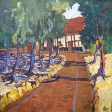 Peinture intitulée "La Maison de Guiber…" par André Colpin, Œuvre d'art originale, Huile