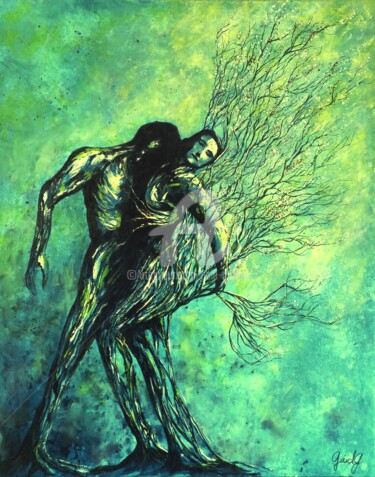 Peinture intitulée "Epanouissement" par Gaïdg, Œuvre d'art originale, Acrylique Monté sur Châssis en bois