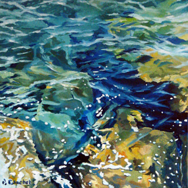 Peinture intitulée "Bord de mer 5" par Pascal Brachet, Œuvre d'art originale, Huile