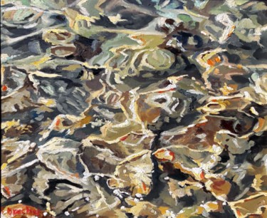 Peinture intitulée "bord de mer 6" par Pascal Brachet, Œuvre d'art originale, Huile