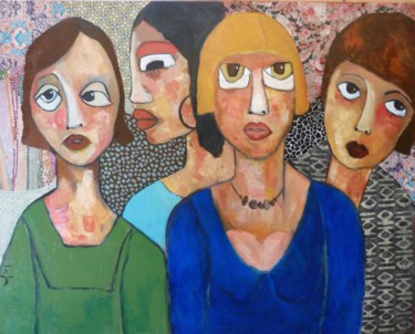 Peinture intitulée "LES COCOTTES" par Martine Flory, Œuvre d'art originale