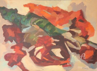 Peinture intitulée "Sans Titre N°3 Séri…" par Chéker, Œuvre d'art originale, Huile Monté sur Châssis en bois