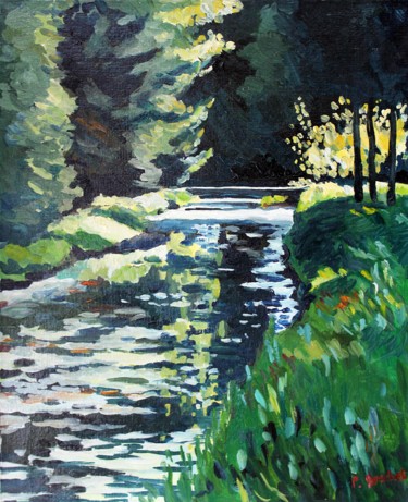 Peinture intitulée "tsarskoïe selo - La…" par Pascal Brachet, Œuvre d'art originale, Huile