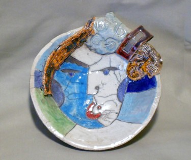 Design titled "coupelle femme bleu…" by Armelle Colombier, Original Artwork, Table art