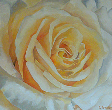 Peinture intitulée "rose 4" par Pascal Brachet, Œuvre d'art originale, Huile