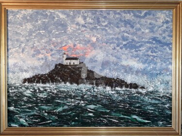 Peinture intitulée "le-phare-de-tevenne…" par Didier Duclos, Œuvre d'art originale, Acrylique