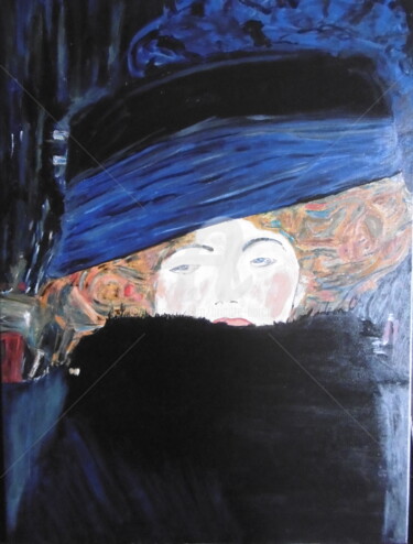 Peinture intitulée "Copie klimt femme a…" par Brigitte Barcelo, Œuvre d'art originale, Acrylique