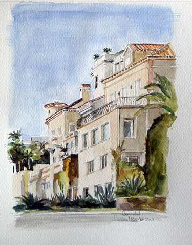 Peinture intitulée "Bandol" par Pascal Brachet, Œuvre d'art originale, Aquarelle