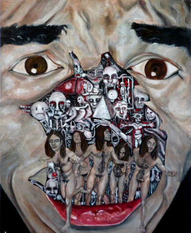 Peinture intitulée "Exode et dispersion…" par Xp, Œuvre d'art originale, Acrylique