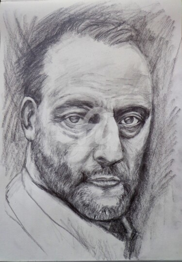 Dibujo titulada "Practica de Retrato" por Benilde, Obra de arte original, Lápiz