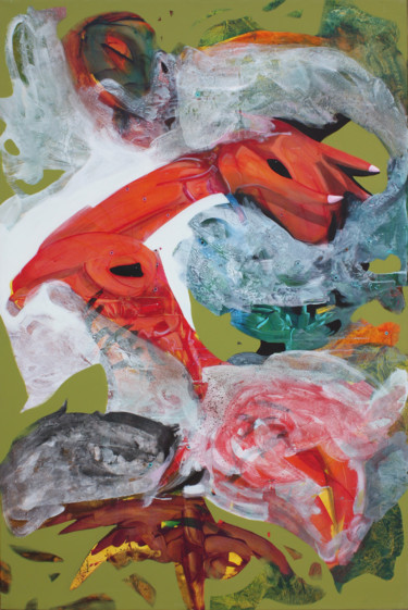 Painting titled "Lovers" by Pribi, Original Artwork, Acrylic