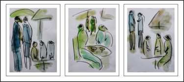 Peinture intitulée "exGIRLS AND BOYS" par Jean Mirre, Œuvre d'art originale, Huile