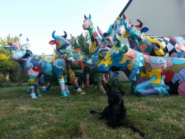 Sculpture intitulée "Troupeau aire C" par Philippe Sidot Et Charlotte Carsin, Œuvre d'art originale