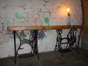L'ETABLI - POMPE A BIERE Design intitulée "L'ETABLI - POMPE A…" par Leferailleur02, Œuvre d'art originale, Salle de bains