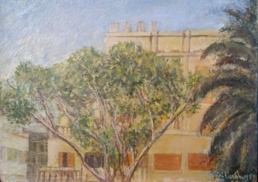 绘画 标题为“Le Caire,Vue de ma…” 由Henri Eisenberg, 原创艺术品, 水粉