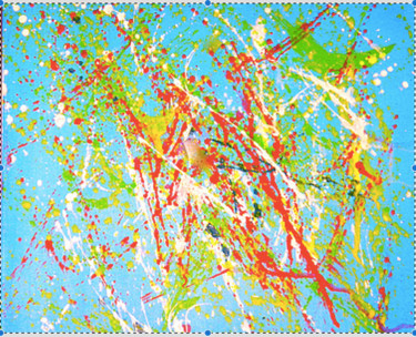 Peinture intitulée "Fond de L'Ocean Pac…" par Jack Gomez, Œuvre d'art originale, Acrylique