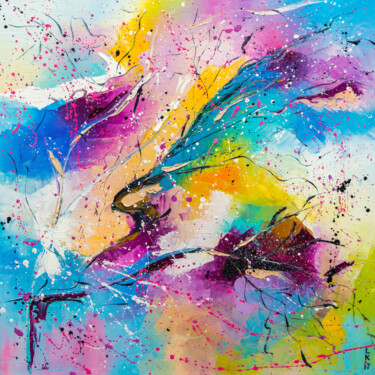Rainbow splashes (FRAMED)