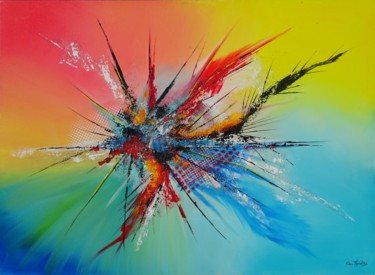Peinture intitulée "Impact" par Gilbert Morales, Œuvre d'art originale, Acrylique