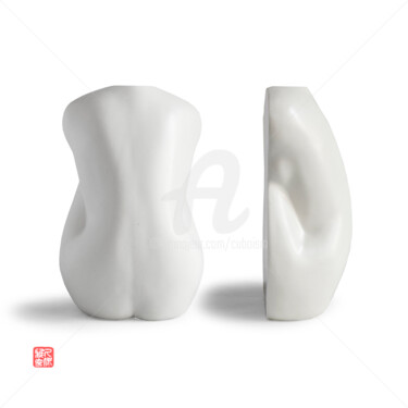 #back #woman #ceramic Digital Arts titled "#back #woman #ceram…" by Cuboism Art Design Kuboizumuatodezain, Original Artwork, 3D Modeling