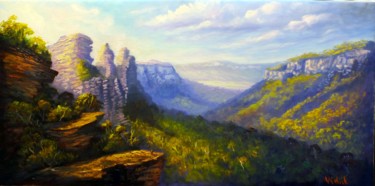 绘画 标题为“Early morning on Th…” 由Christopher Vidal, 原创艺术品, 油