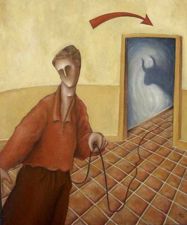 Peinture intitulée "Le labyrinthe" par Pascal Buffard, Œuvre d'art originale