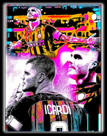 Arte digitale intitolato "MAURO ICARDI" da Simone Lazzarini, Opera d'arte originale, Stampa digitale