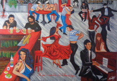 Lulu, chanson de Damien SAEZ. Lulu, song of SAEZ Malerei mit dem Titel "Lulu, chanson de Da…" von Virginie Le Roy, Original-Kunstwerk, Öl