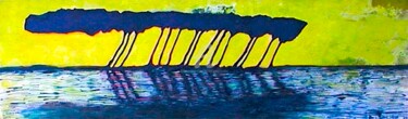 Peinture intitulée "Etang d'Abesses hui…" par Daniele Sanchez Dsz, Œuvre d'art originale, Huile Monté sur artwork_cat.