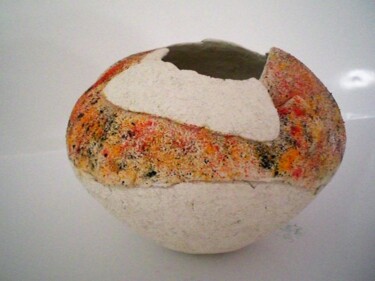Skulptur mit dem Titel "Impression d'automne" von Dominique Jolivet, Original-Kunstwerk, Keramik