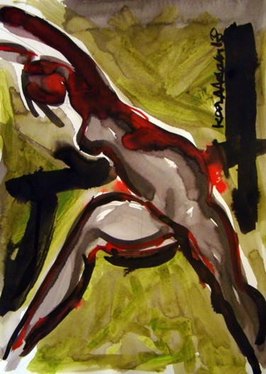 绘画 标题为“Dancing Figure” 由Koola Adams, 原创艺术品, 丙烯