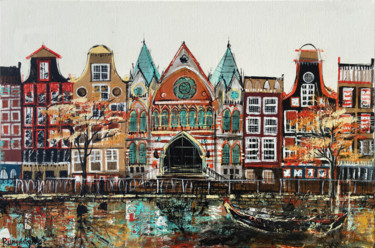 Amsterdam - Keisersgracht Painting titled "Amsterdam - Keisers…" by Irina Rumyantseva, Original Artwork, Acrylic