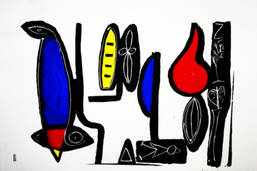Printmaking titled "zeefdruk" by Henk Adriani, Original Artwork, Screenprinting