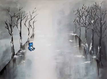 Painting titled "Waiting for someone…" by Nataly. Adam, Original Artwork