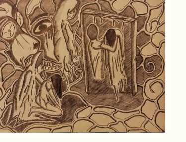 图画 标题为“nightmare.png” 由Agostino Balloi, 原创艺术品, 圆珠笔