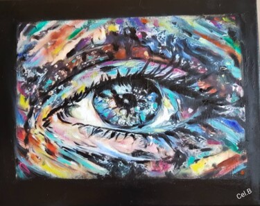 Peinture intitulée "" Ame "" par Cel . B, Œuvre d'art originale, Huile